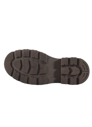 BOTIN CASUAL DE PIEL PARA NIÑA COLOR CAFÉ COQUETA 434000X