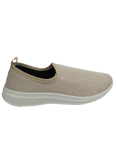 TENIS MUJER TEXTIL BEIGE LEON 319
