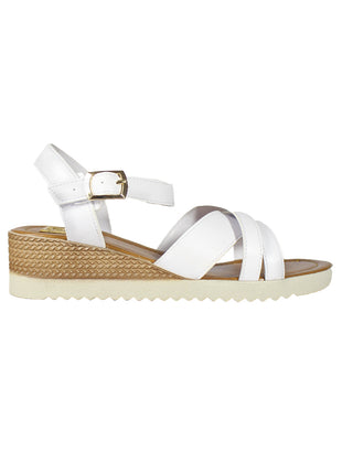 SANDALIAS MUJER SINTÉTICO BLANCO LEON 418BLANCO