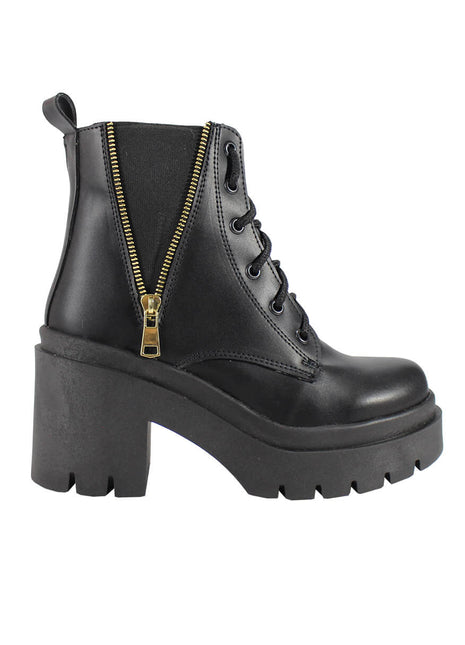 BOTIN CASUAL MUJER SINTÉTICO NEGRO LEON 503