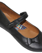 ZAPATO ESCOLAR DE NIÑA DE PIEL NEGRO COQUETA 55915A