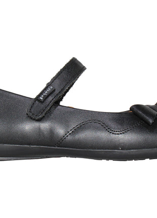 ZAPATO ESCOLAR DE NIÑA DE PIEL NEGRO COQUETA 55915A