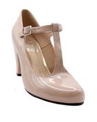 ZAPATILLAS DE VESTIR Y FIESTA MUJER CHAROL BEIGE LEON 8418