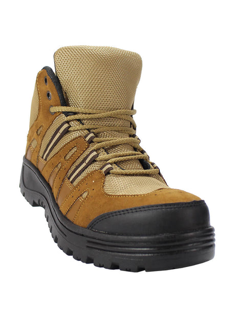 Botas De Trabajo Hombre Sintético Camel Marca Leon 2048