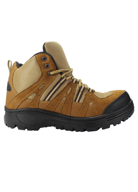 Botas De Trabajo Hombre Sintético Camel Marca Leon 2048