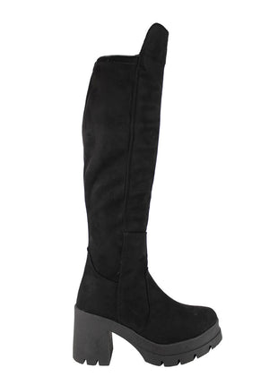 30% OFF OUTLET BOTAS ALTAS MUJER SINTÉTICO NEGRO LEON 74NEGRO