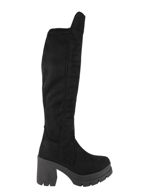 30% OFF OUTLET BOTAS ALTAS MUJER SINTÉTICO NEGRO LEON 74NEGRO