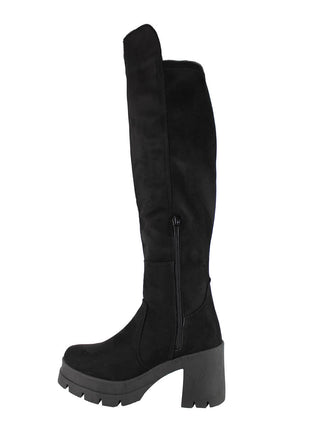 30% OFF OUTLET BOTAS ALTAS MUJER SINTÉTICO NEGRO LEON 74NEGRO