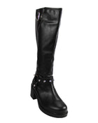 BOTAS ALTAS SINTÉTICO PARA MUJER COLOR NEGRO LEON 7810NEGRO