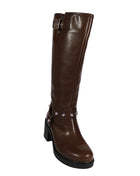 BOTAS ALTAS SINTÉTICO PARA MUJER COLOR CAFÉ LEON 7810