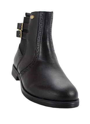 BOTIN CASUAL DE PIEL PARA NIÑA COLOR NEGRO LEON 92314