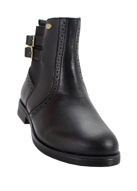BOTIN CASUAL DE PIEL PARA NIÑA COLOR NEGRO LEON 92314