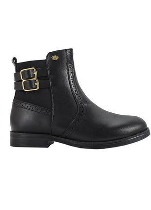 BOTIN CASUAL DE PIEL PARA NIÑA COLOR NEGRO LEON 92314