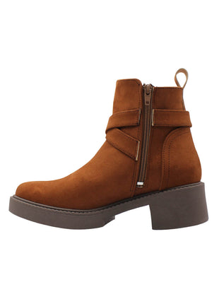 BOTIN CASUAL SINTÉTICO PARA MUJER COLOR CAFÉ LEON 442 MELLE