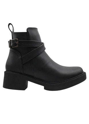 BOTIN CASUAL SINTÉTICO PARA MUJER COLOR NEGRO LEON 442