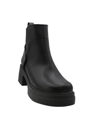 BOTIN CASUAL MUJER PIEL NEGRO LEON 802
