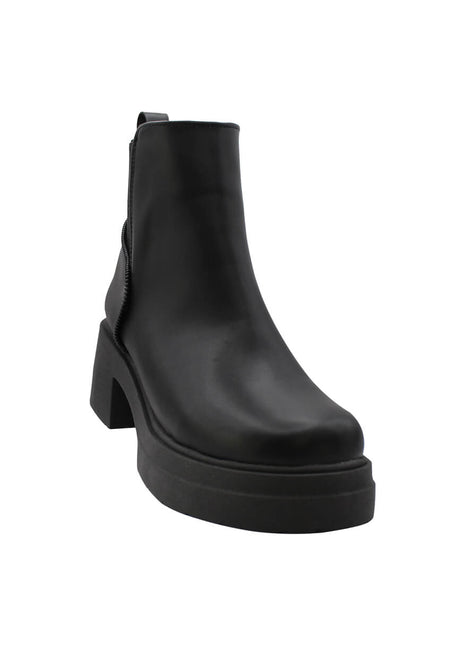 BOTIN CASUAL MUJER PIEL NEGRO LEON 802