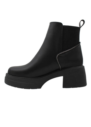 BOTIN CASUAL MUJER PIEL NEGRO LEON 802