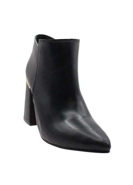 BOTIN VESTIR SINTÉTICO PARA MUJER COLOR NEGRO LEON 7000