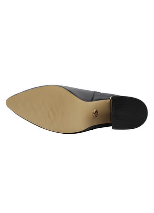 BOTIN VESTIR SINTÉTICO PARA MUJER COLOR NEGRO LEON 7000