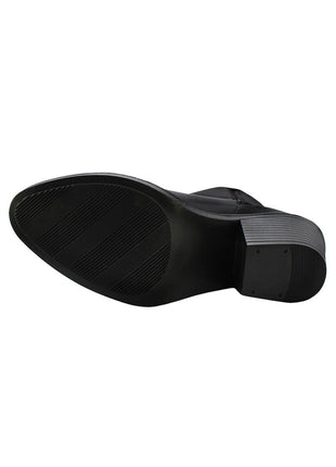 BOTIN VAQUERO SINTÉTICO PARA MUJER COLOR NEGRO LEON 488