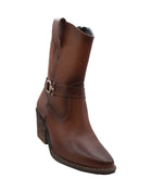 BOTIN VAQUERO SINTÉTICO PARA MUJER COLOR CAFÉ LEON 488 TAN