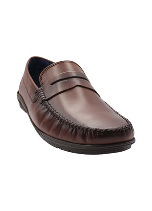 MOCASINES DE PIEL PARA HOMBRE COLOR CAFÉ LEON 114BRANDY