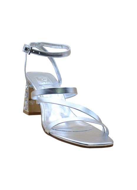 SANDALIAS DE VESTIR Y FIESTA MUJER SINTÉTICO PLATA LEON 5399