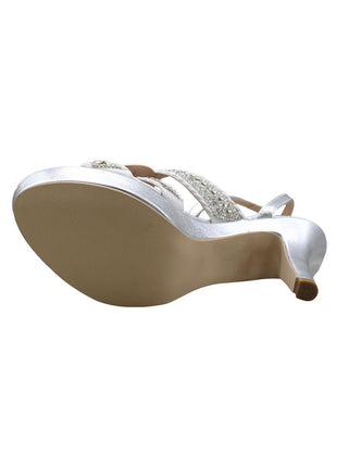 SANDALIAS DE VESTIR SINTÉTICA PARA MUJER COLOR PLATA LEON 71454
