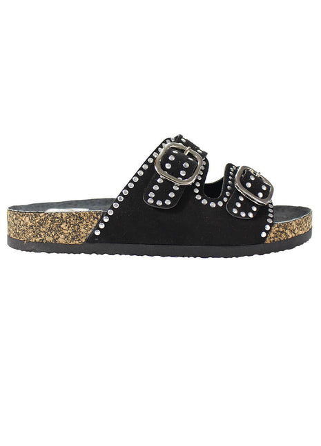 SANDALIA CASUAL DE MUJER SINTETICO NEGRO MARCA LEON 2671901