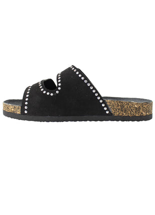 SANDALIA CASUAL DE MUJER SINTETICO NEGRO MARCA LEON 2671901