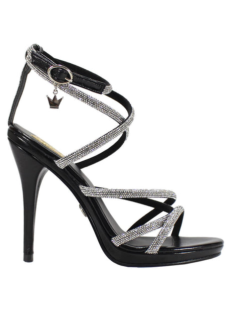 SANDALIAS DE VESTIR Y FIESTA MUJER SINTÉTICO NEGRO LEON 92135