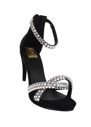 SANDALIAS DE VESTIR Y FIESTA MUJER NOBUK NEGRO LEON 92140NEGRO