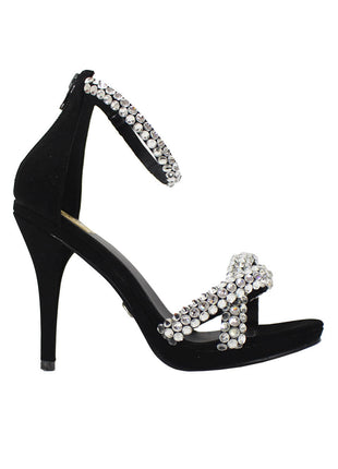 SANDALIAS DE VESTIR Y FIESTA MUJER NOBUK NEGRO LEON 92140NEGRO