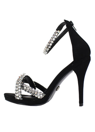 SANDALIAS DE VESTIR Y FIESTA MUJER NOBUK NEGRO LEON 92140NEGRO