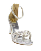 SANDALIAS DE VESTIR Y FIESTA MUJER SINTÉTICO PLATA LEON 92140