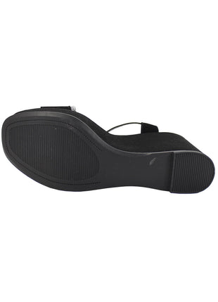 SANDALIAS DE VESTIR Y FIESTA MUJER NOBUK NEGRO LEON 50109NEGRO