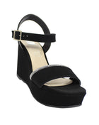 SANDALIAS DE VESTIR Y FIESTA MUJER NOBUK NEGRO LEON 50109NEGRO