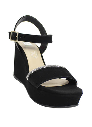 SANDALIAS DE VESTIR Y FIESTA MUJER NOBUK NEGRO LEON 50109NEGRO