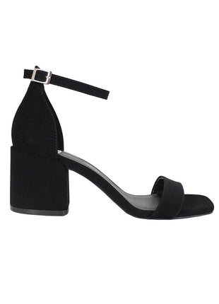 SANDALIAS DE VESTIR Y FIESTA MUJER NOBUK NEGRO LEON 7223NEGRO