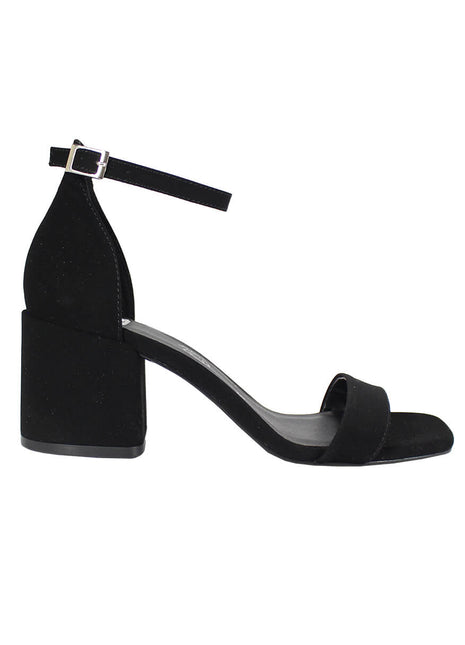 SANDALIAS DE VESTIR Y FIESTA MUJER NOBUK NEGRO LEON 7223NEGRO
