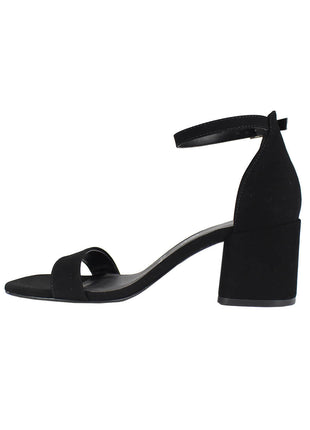 SANDALIAS DE VESTIR Y FIESTA MUJER NOBUK NEGRO LEON 7223NEGRO