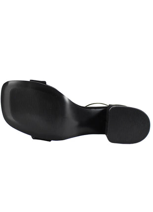 SANDALIAS DE VESTIR Y FIESTA MUJER NOBUK NEGRO LEON 7223NEGRO