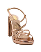 SANDALIAS DE VESTIR Y FIESTA MUJER SINTÉTICO ORO ROSADO LEON 69307