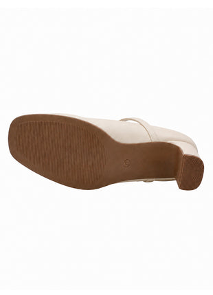 ZAPATILLAS DE VESTIR Y FIESTA MUJER CHAROL BAIGE LEON NN402