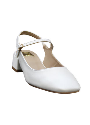 ZAPATILLAS DE VESTIR Y FIESTA MUJER SINTÉTICO BLANCO LEON TM01
