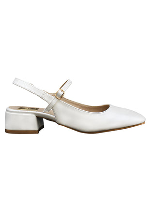 ZAPATILLAS DE VESTIR Y FIESTA MUJER SINTÉTICO BLANCO LEON TM01